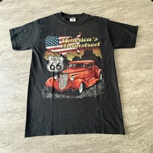 Vintage Y2K Route 66 “America’s Mainstreet” Hot Rod Graphic Tee